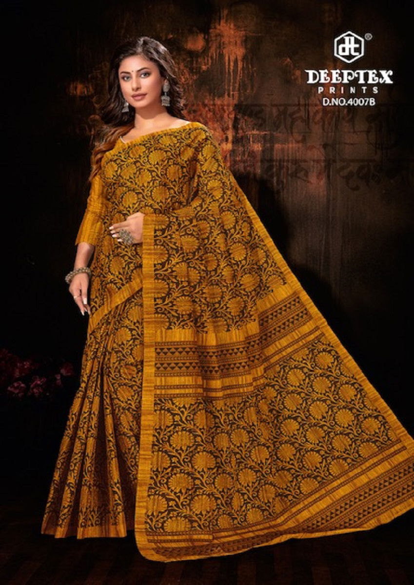 Deeptex Mother Queen 4 Printed Sarees Catalog
